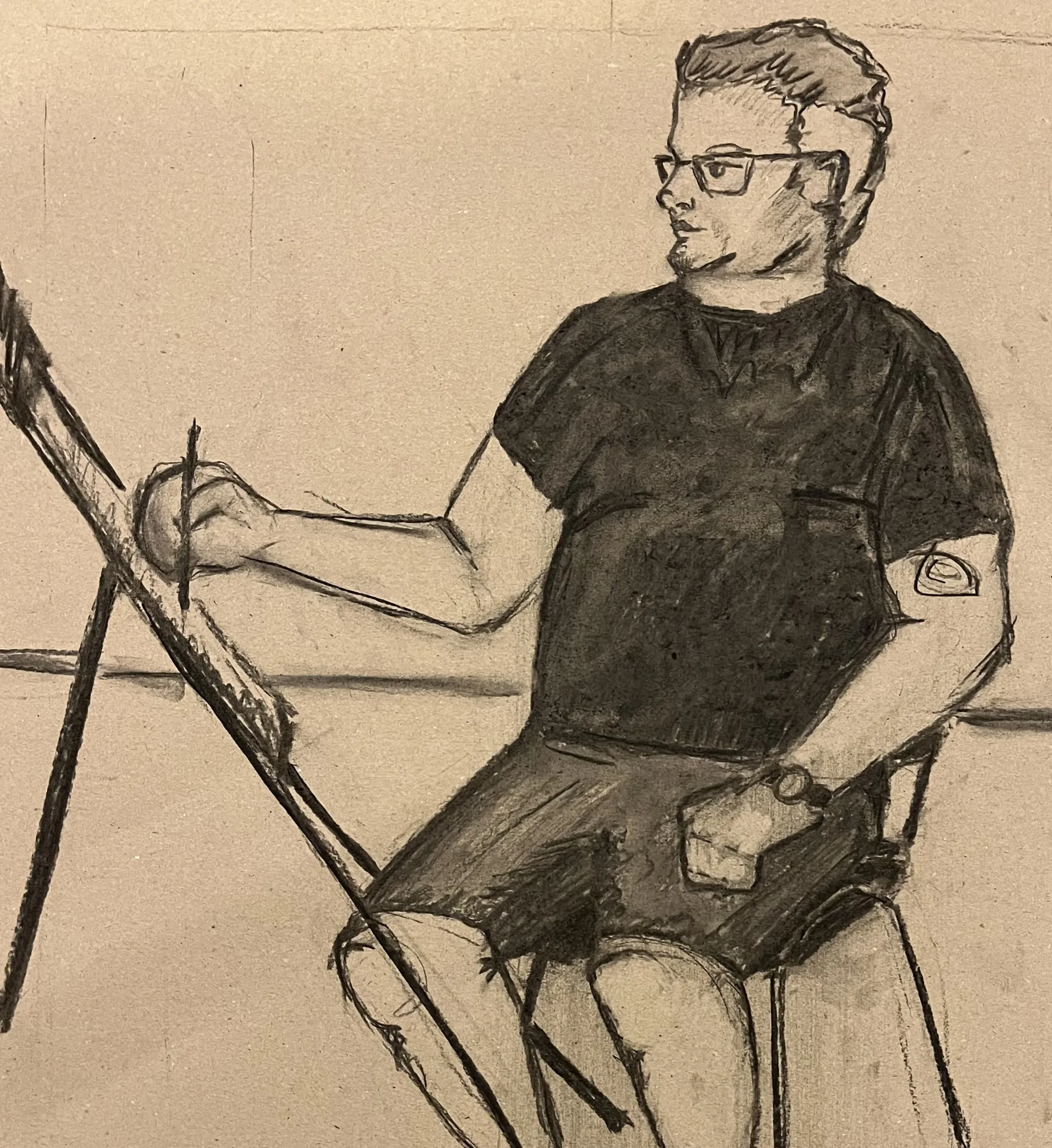 Porträtstudie aus dem Zeichenkurs