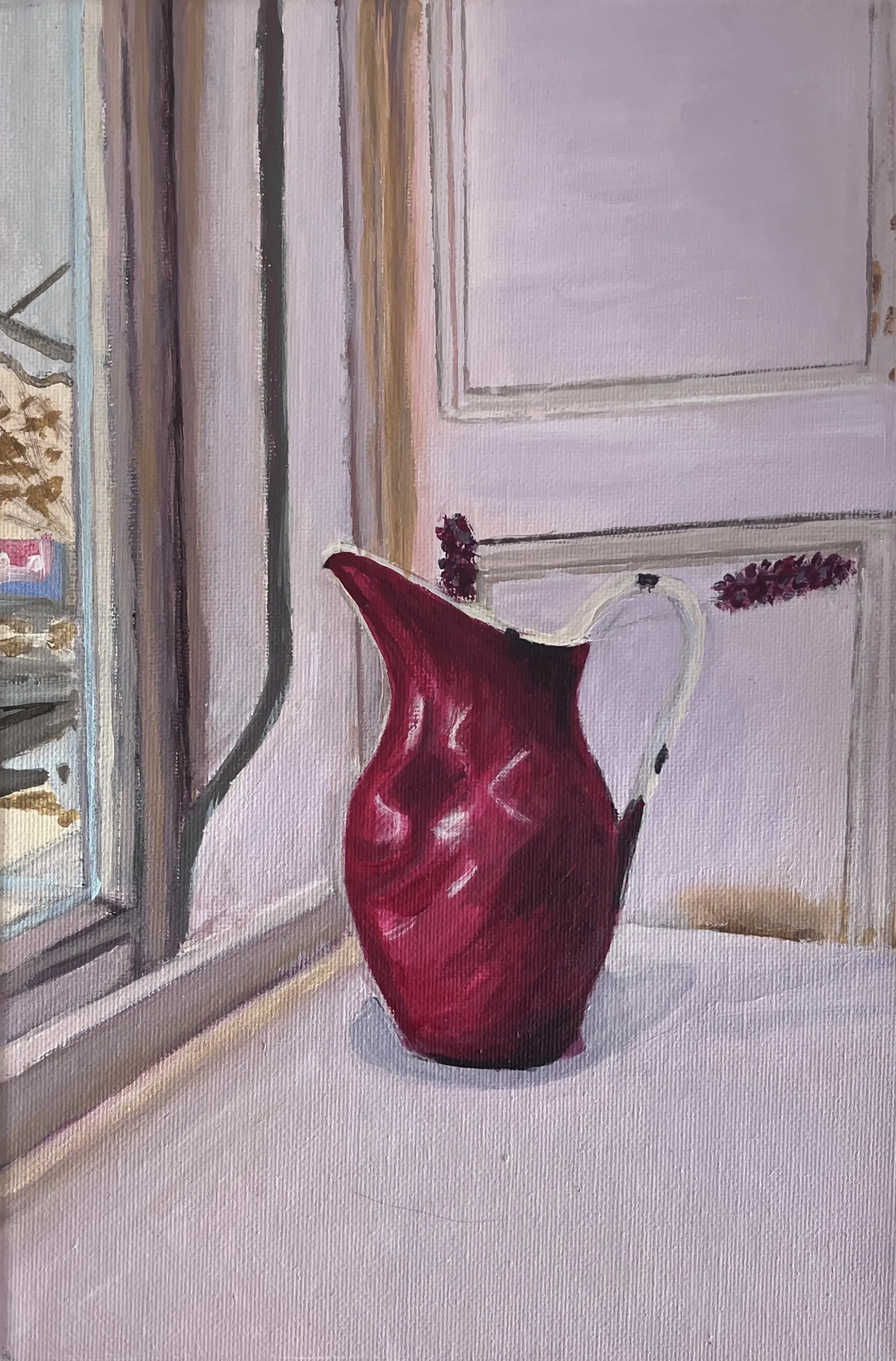 Acrylmalerei mit Farbe und Pinselarbeit